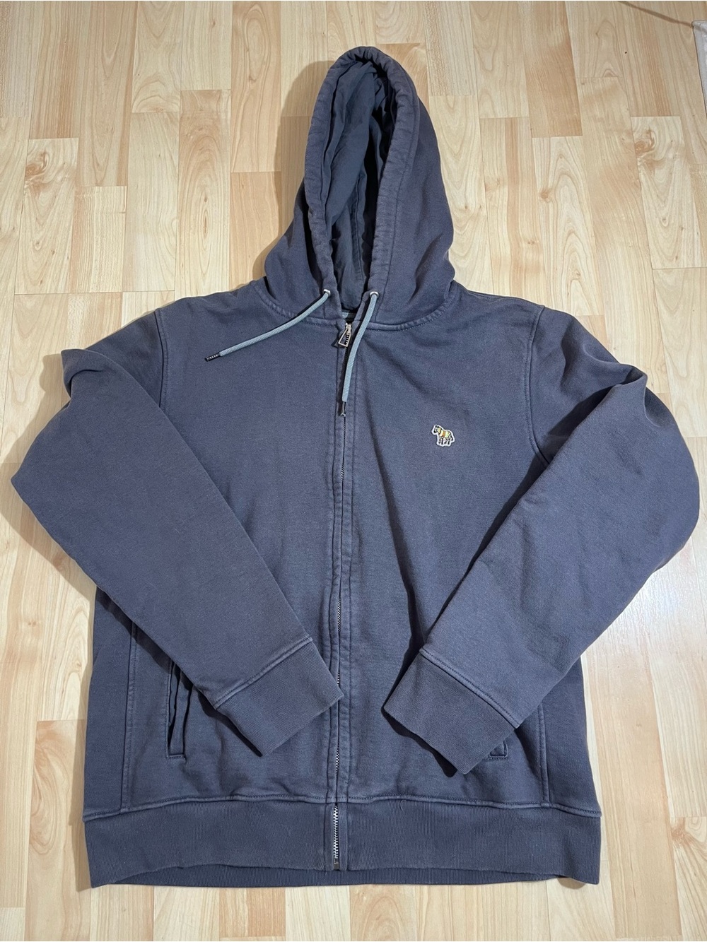 PAUL SMITH FULL ZIP HOODIE SWEATSHIRT XL DARK ORGANIC COTTON